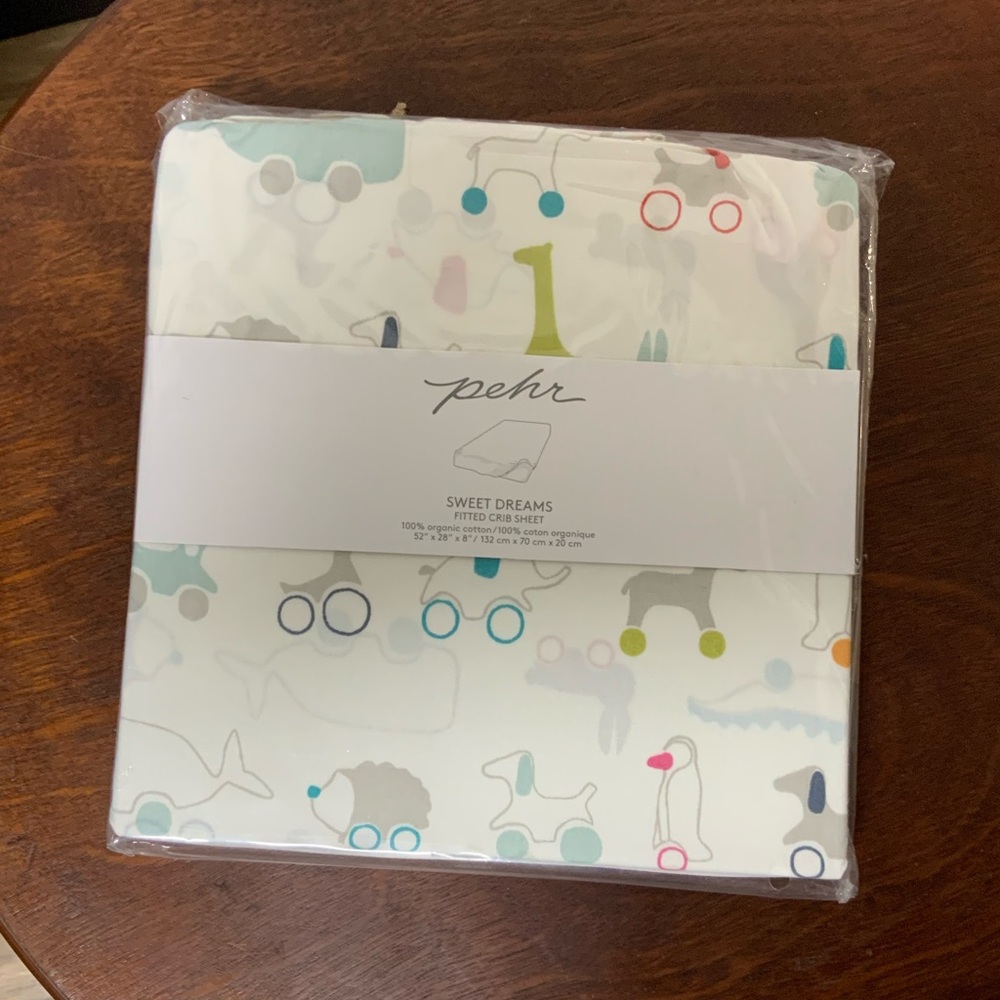 Pehr Sweet Dreams Fitted Crib Sheet - Multi Animal Print